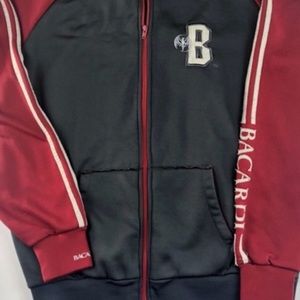 Bacardi red gray fleece jacket